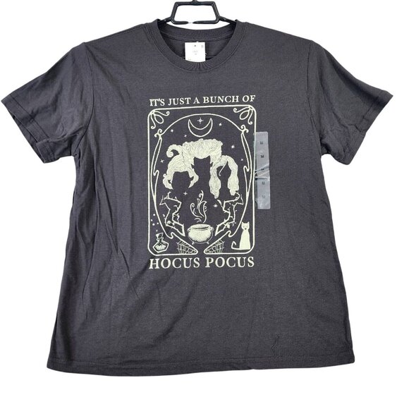 Womens Disney Gray Hocus Pocus Graphic T Shirt Halloween Short Sleeve Size M - Picture 1 of 8